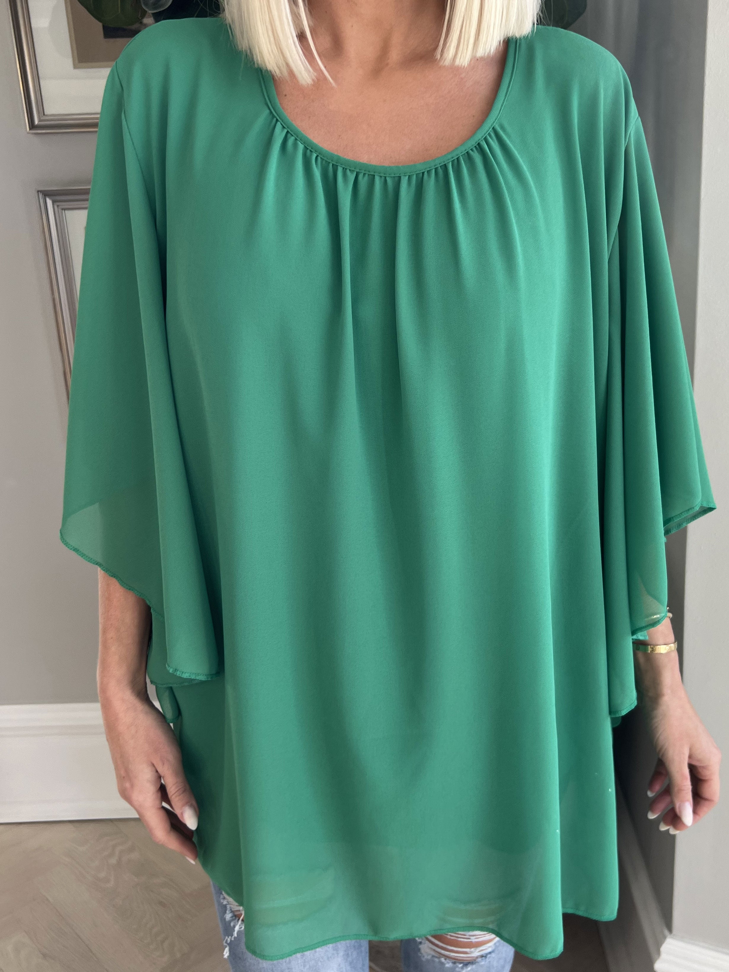 Annis - Sød tunika i løs pasform i chiffon